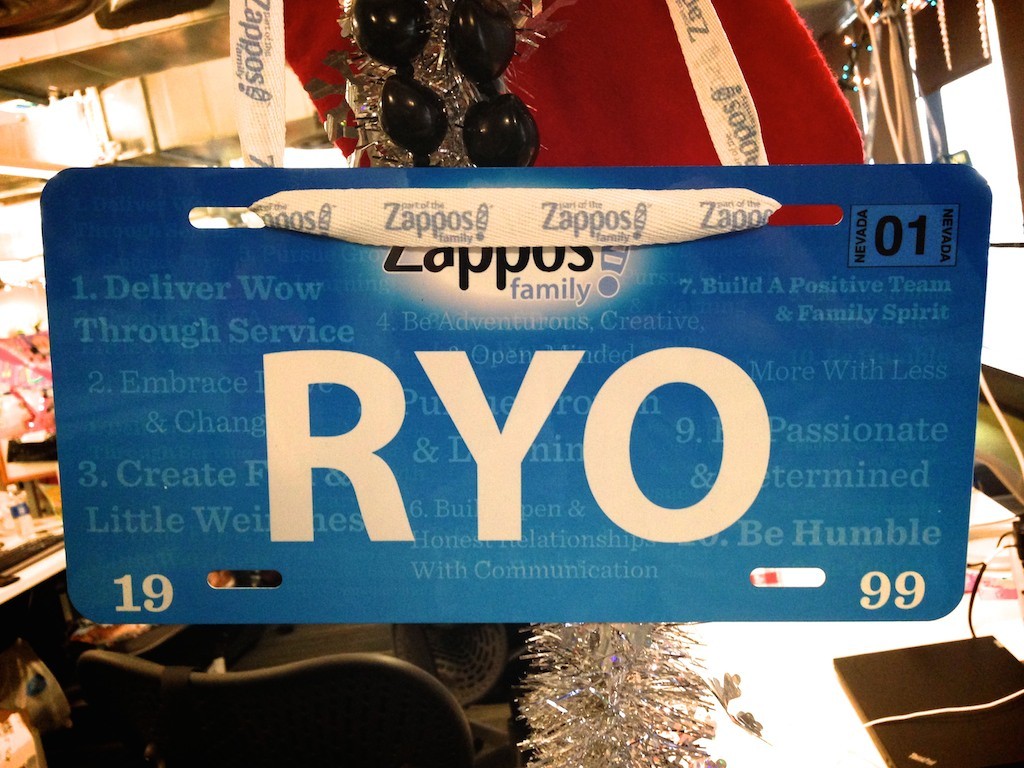 Zappos employee license plates