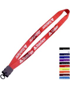 Promotional 3/4" Smooth Nylon Lanyard with Snap-Buckle Release & O-Ring