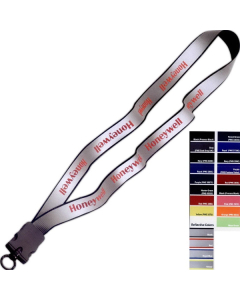 Promotional 3/4" Reflective Lanyard w/ Snap-Buckle Release & O-Ring