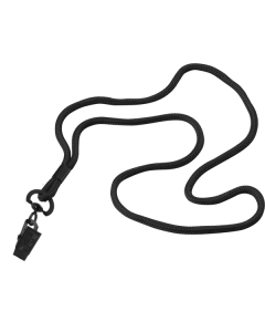 Promotional 1/8" Polyester Cord Lanyard with Bulldog Clip