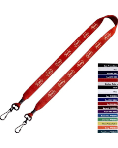 Promotional 3/4" Polyester Double Ended Swivel Snap Hook Lanyard