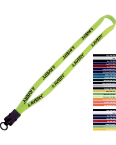 Promotional 5/8" Polyester Lanyard w/ Snap-Buckle Release & O-Ring