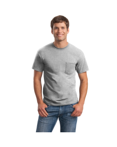 Branded Gildan - DryBlend 50 Cotton/50 Poly Pocket T-Shirt.