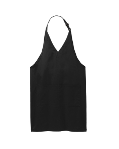 Branded Port Authority Easy Care Tuxedo Apron with Stain Release.