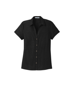 Promotional Port Authority Ladies Textured Camp Shirt.