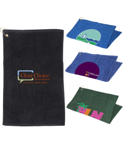 Branded Golf Towel With Grommet And Hook