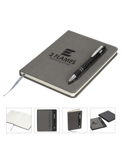 Branded Manhattan Gift Set w/ Magnetic Journal and Pen
