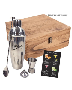 Branded 25 Oz. Stainless Steel Cocktail Gift Set