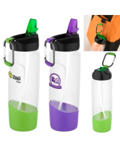 Promotional Tritan Water Bottle with Carabiner - 28 Oz.