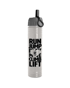 Branded 32 oz. Adventure Water Bottle with Ring Straw lid