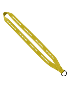 Promotional 3/4" Polyester Sewn Lanyard with Silver Split-Ring