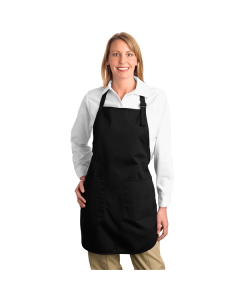 Branded Port Authority Full-Length Apron with Pockets.