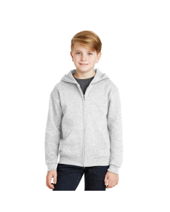 Branded JERZEES - Youth NuBlend Full-Zip Hooded Sweatshirt.