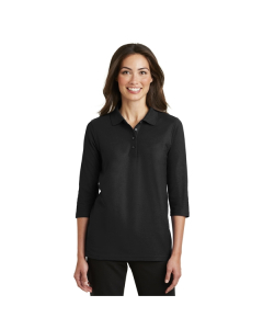 Promotional Port Authority Ladies Silk Touch 3/4-Sleeve Polo.