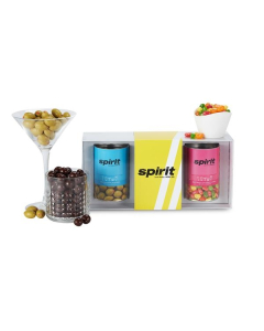 Branded 3 Way Boozy Snacks Gift Set - Cocktail Lovers Gift Set
