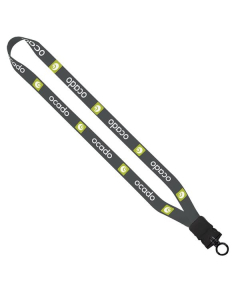 Promotional 3/4" Dye Sublimated Lanyard w/ Plastic Snap-Buckle Release