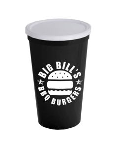 Branded 22 oz. Stadium Cup with No Hole Lid