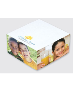Branded Post-itÂ® Custom Notes Half-Cube - Recycled Paper