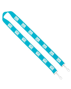 Promotional Import Rush 1" Polyester Sewn 2-Ended Lanyard