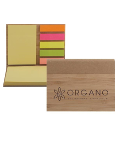 Branded Bamboo Sticky Note Pad