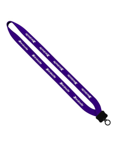 Promotional 3/4" Neoprene Lanyard with Plastic Clamshell & O-Ring