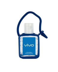Promotional 0.5 oz Clear Sanitizer with Silicone Bottle Sleeve