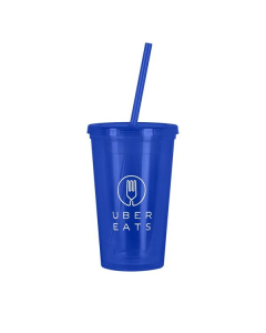 Promotional Carson 17 oz. Double Wall Bolero Tumbler with Lid and Straw