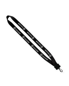 Promotional Smooth Nylon Lanyard with Plastic Clamshell & Swivel Snap Ho