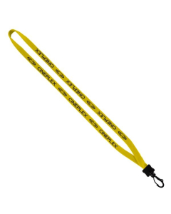 Promotional 1/2" Cotton Lanyard with Plastic Clamshell & Swivel Snap Hoo