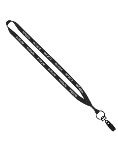 Promotional 1/2" Polyester Sewn Lanyard with Silver Split-Ring