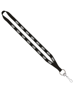 Promotional 1/2" Polyester Lanyard with Sewn Metal Swivel Snap Hook