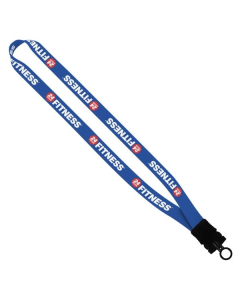 Promotional 3/4" Dye-Sublimated Stretchy Elastic Lanyard with Plastic Sn