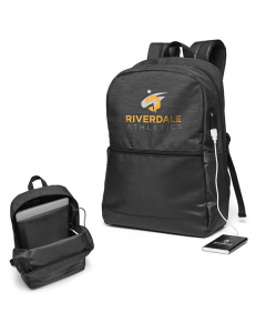 Promotional Power Loaded Tech Squad USB Backpack With Power Bank
