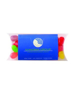 Branded Pillow Case Container with Business Card Slot / Jelly Beans