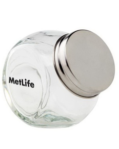 Branded Glass Canister Jar / Empty