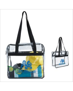 Promotional Good Value Clear Zippered Tote