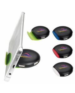 Promotional Good Value Round USB Hub Phone Stand