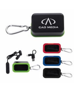 Promotional Good Value Bluetooth Earbuds In Caribiner Case