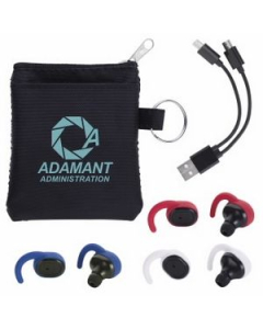 Branded Good Value TWS Earbuds wMesh Pouch