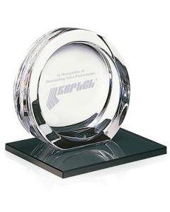 Promotional Jaffa Signature Series Large High Tech Award on Black Glass Base