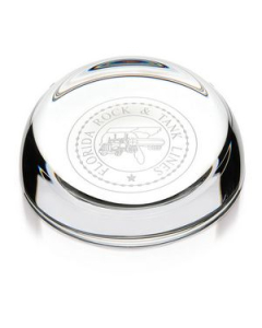 Branded Clear Slant-Top Paperweight