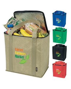 Promotional Koozie Zippered Insulated GrocerYesTote Bag
