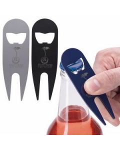 Promotional Modern Divot Tool with Bottle Opener