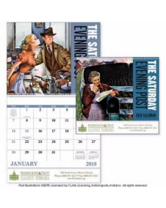 Promotional Good Value The Saturday Evening Post Calendar Spiral