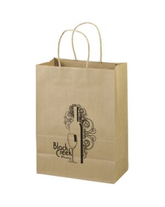 Promotional Eco Jenny KraftBrown Shoppers Bag Flex Ink