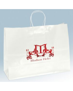 Promotional Aubrie Gloss Shopper Bag Colored