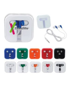 Branded Earbuds In Compact Case