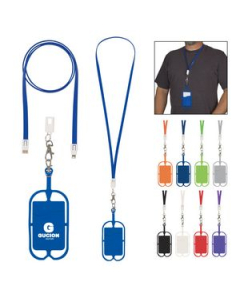 Branded 2 In 1 Charging Cable Lanyard With Phone Holder and Wallet