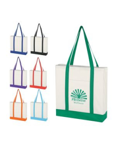 Branded NonWoven Tote Bag With Trim Colors