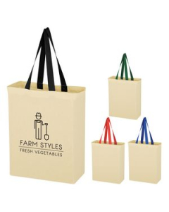 Branded Natural Cotton Canvas Grocery Tote Bag